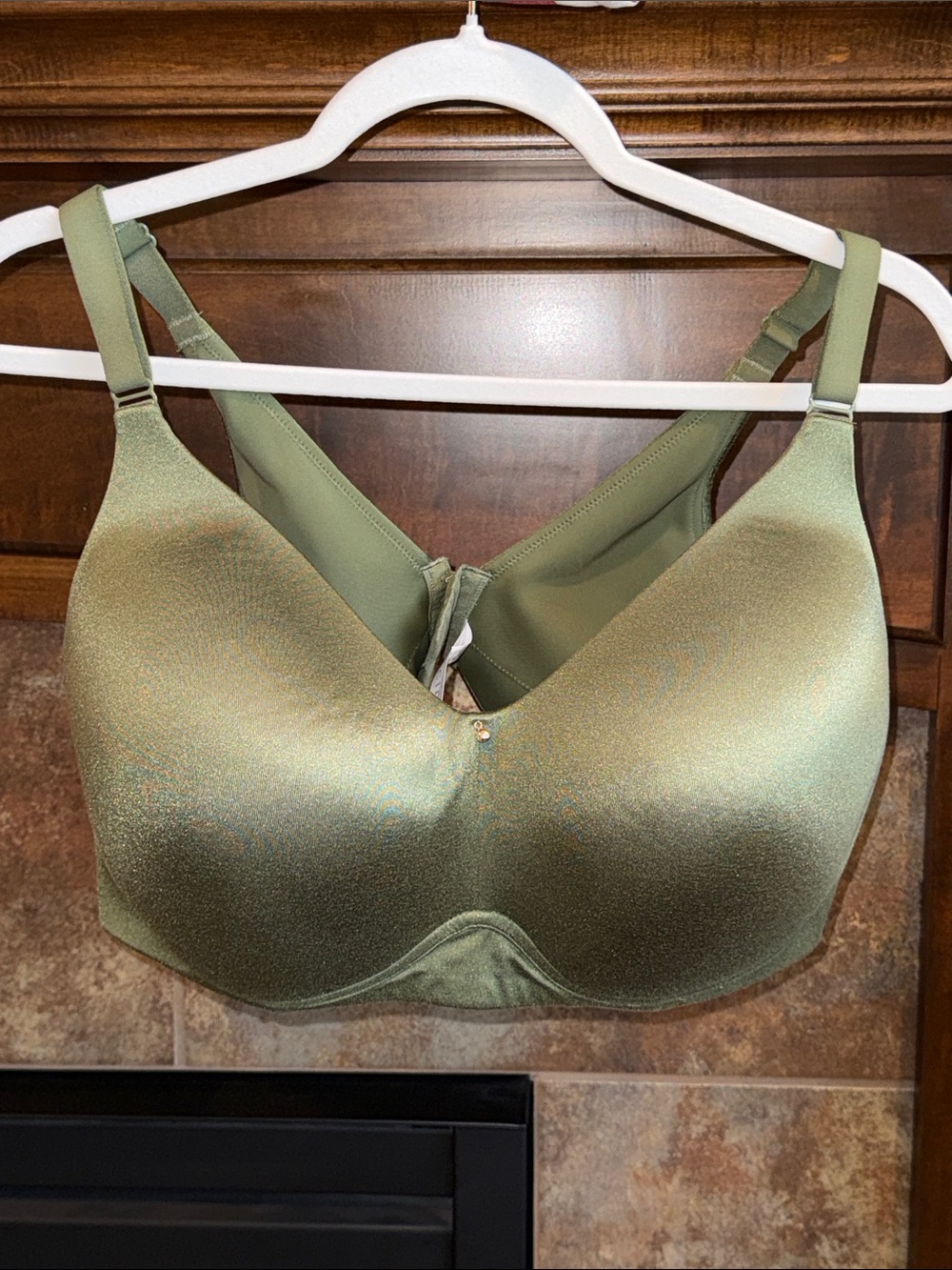 Lane Bryant Olive Green Lightly Lined No-wire Cacique Bra 40F